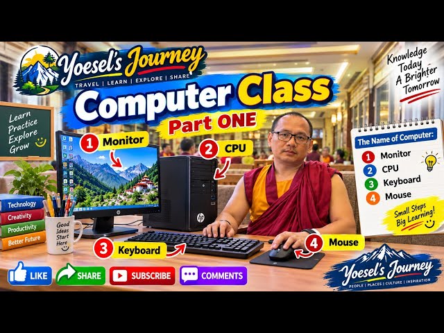Computer Class – Part ONE | Learn the Basic Parts of a Computer | Yoesel’s Journey