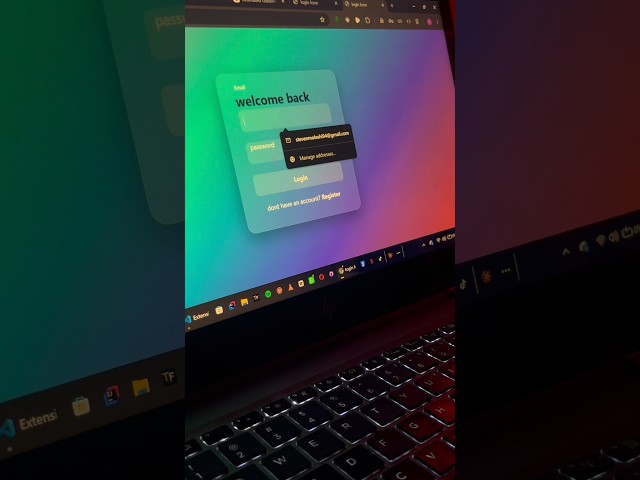 Just html and css glass login form