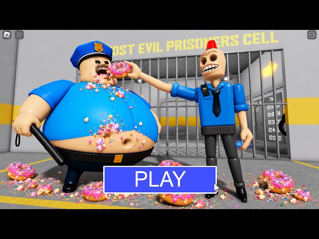 SIREN COP ESCAPES BARRY'S PRISON RUN HARD MODE! New Scary Obby (#Roblox)