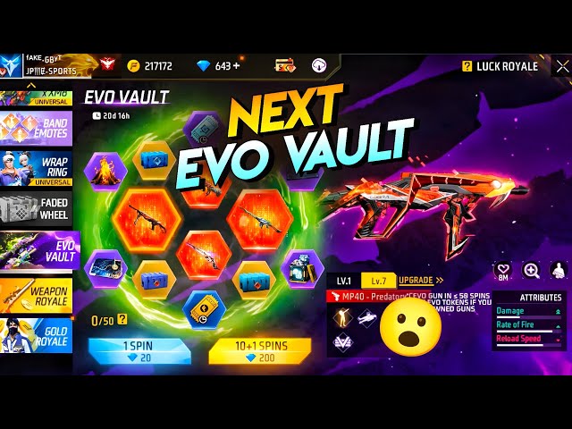 Next Evo Vault Event Free Fire 🤯🥳| free fire new event | ff new event | new event free fire