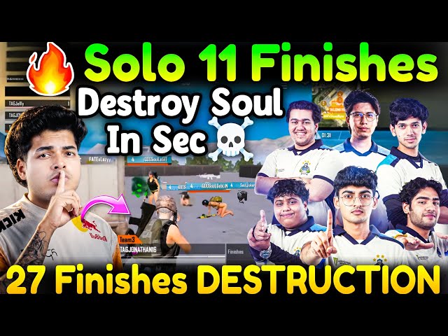Jonathan DESTRUCTION☠️Solo 11 Finishes🥶 Destroy Soul In Sec🤯 26 Finishes Domination