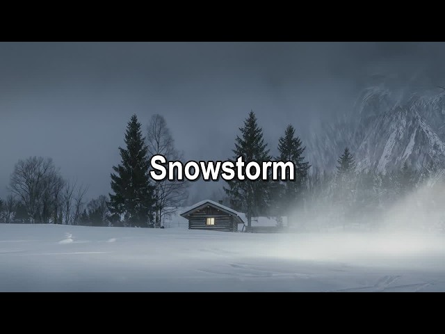 Heavy Snowstorm in Dark Pine Forest | Deep Sleep & Relaxation Ambience
