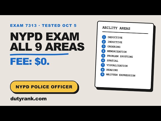 NYPD Exam 2026: What's Actually on the Police Officer Test (All 9 Abilities)