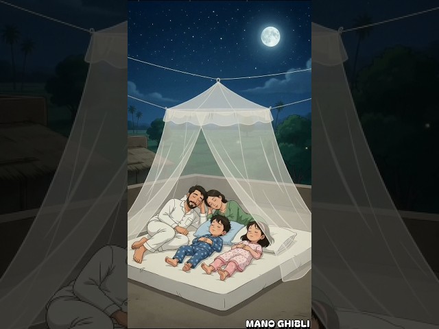🔥‎It was a hot summer night... Until the power cut 🌙💡#ghibli #light #shorts