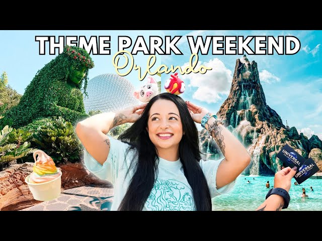 DISNEY + UNIVERSAL IN ONE WEEKEND?! 😱🎢 | epcot & volcano bay ! 
