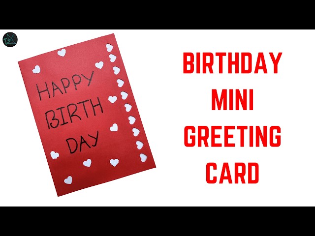 Easy Mini BIRTHDAY GREETING CARD |GMRVS ARTS AND CRAFTS| #happybirthdaycard