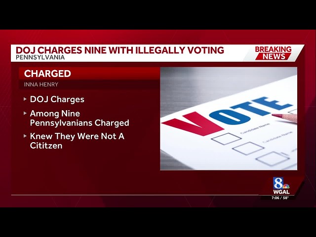 9 non-citizens living in Pa. accused of illegally voting in past elections, DOJ says
