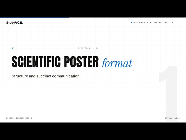 VCE Chemistry 4.3.3 — Science communication