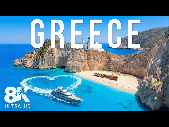 🇬🇷 Greece 8K 🌊 Stunning Islands, Crystal Waters & Mediterranean Paradise Escape