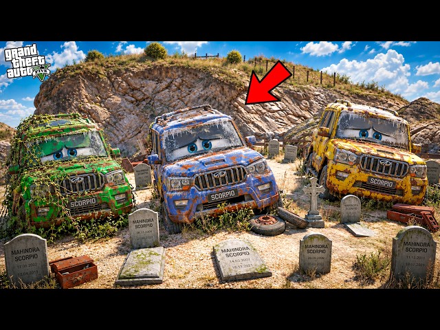 Franklin & Shinchan Found Cursed Scorpio S11 Graveyard Cars in GTA 5 | GTA V