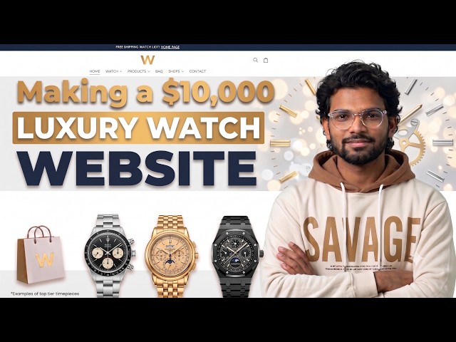I Built a $10,000 Luxury Watch E-Commerce Website |