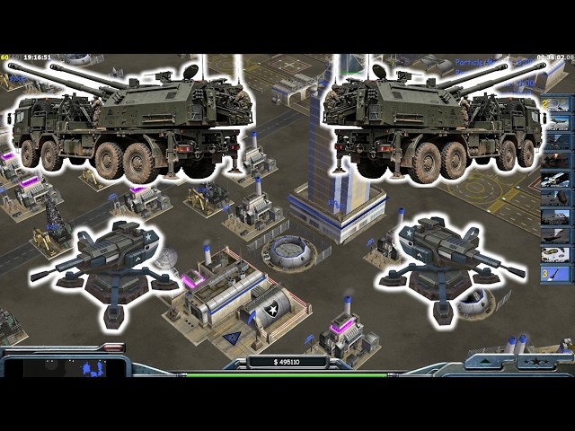 Overwhelming Laser | USA Laser 1 vs 4 | C&C Generals Zero Hour Shockwave Chaos Mod