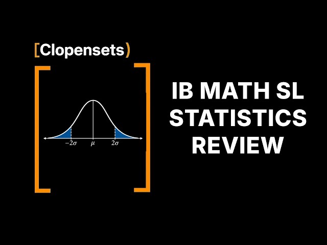 IB Math SL Statistics Review | Probability, Distributions & Regression