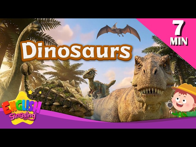 Dinosaurs [Kids Vocab] Mighty Dinosaurs 🦖 T-Rex & Dino Words for Kids