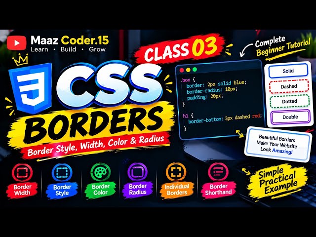 BORDERS IN CSS EXPLAINED [CLASS:27]