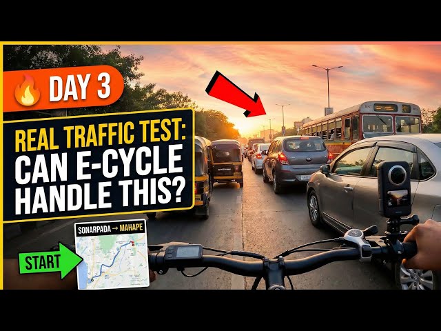 Day 3 14.2 KM Daily Cycling Commute | Sonar Pada to Mahape | 8K 360° POV | Dombivli