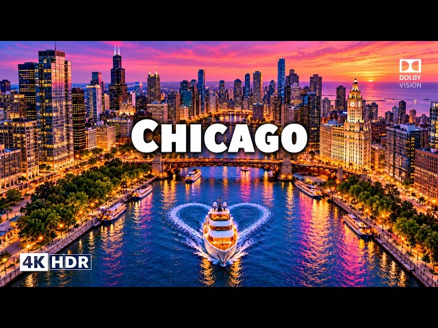 CHICAGO 🇺🇸 Drone 4K/60fps | Deep House Chill & Skyline Majesty