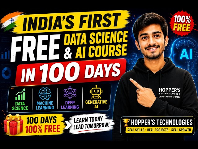 Free Data Science & AI Course in 100 Days | Learn from Zero to Job-Ready 🚀