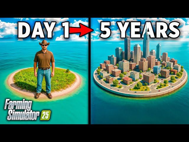 I survived on an island for 5 years in Farming Simulator 25! - FULL MOVIE!