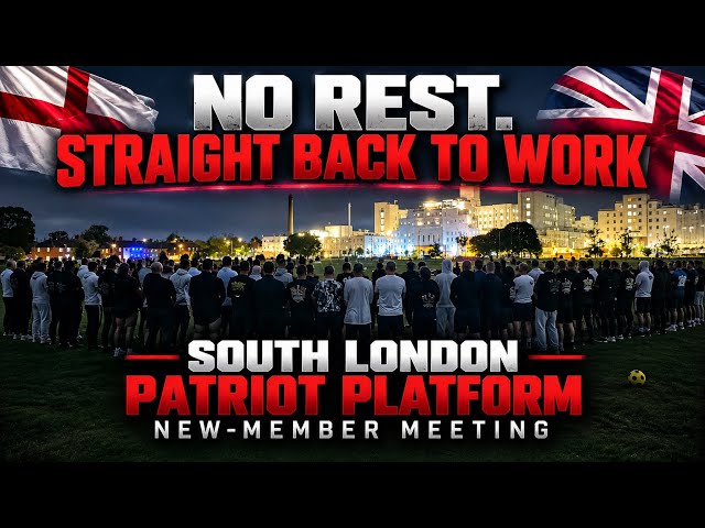 No rest. Straight back to work — South London Patriot Platform new-member meeting. 🏴󠁧󠁢󠁥󠁮󠁧󠁿🇬🇧