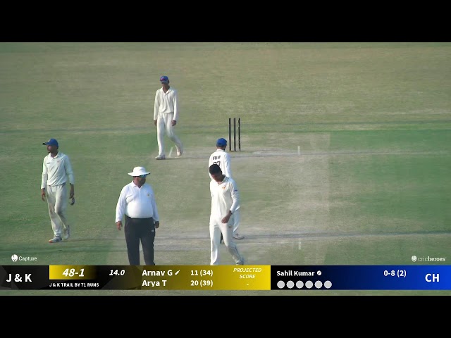 J & K vs Chandigarh live cricket match | 15-Sep-26 09:30 AM -1 live - Men U23 Multi Day Matches with