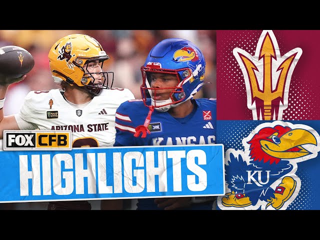 Arizona State Sun Devils vs Kansas Jayhawks Highlights 🏈 FOX College Football