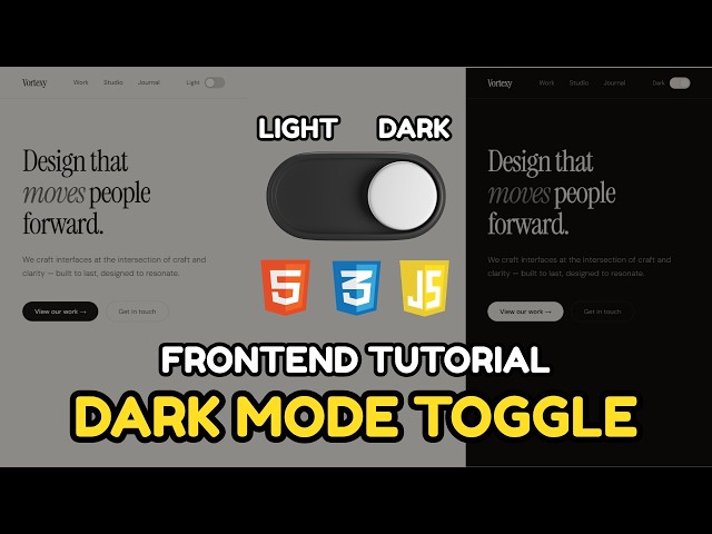 How To Make a Dark Mode Toggle | Frontend Tutorial