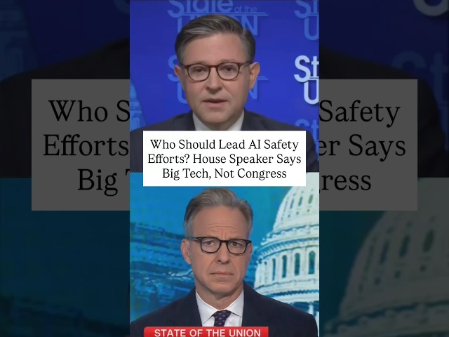 Who Should Lead AI Safety Efforts? House Speaker Says Big Tech, Not Congress