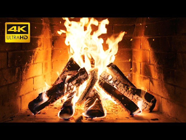 🔥 THE MOST SOOTHING FIREPLACE with WOOD FIRE CRACKLES AND GLOWING COALS for Late Night Reading