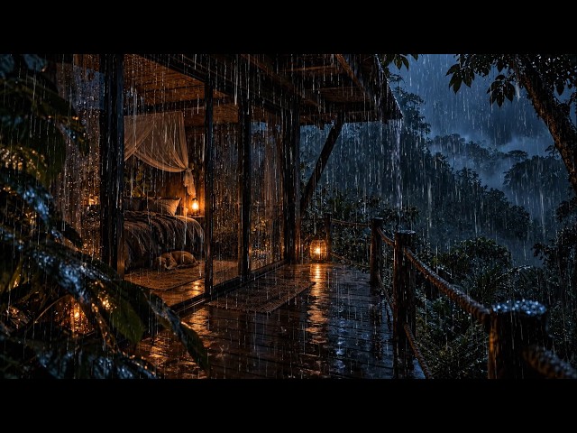 Suoni di Pioggia in una Camera Buia 🌧️ Temporale per Dormire Bene e Alleviare Stress e Ansia