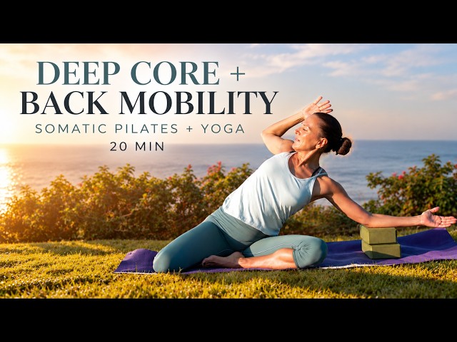 20 Min Somatic Pilates Yoga | Deep Core + Back Mobility & Fascia Release  (No Savasana)