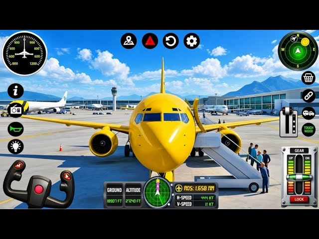 Flight Airplane City Pilot Simulator - BoeingEmergency Landing Goes Wrong😱✈️(Android Gameplay)✈️🛫
