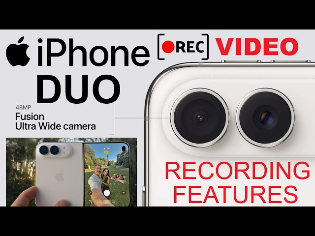 iPhone Duo Video Recording Features 4K 120fps Dolby Vision Slow Motion, Duo Screen View, Facetime 🎥