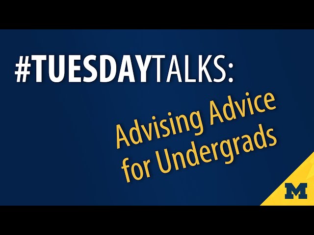 Advising Advice for Computer Science Undergrads | #TuesdayTalks