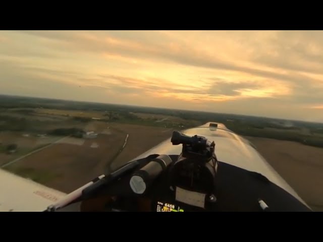 Short Flight at Sunset 360 Video
