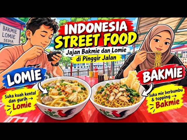 INDONESIAN STREET FOOD VR 360 8K | Bakmie vs Lomie!