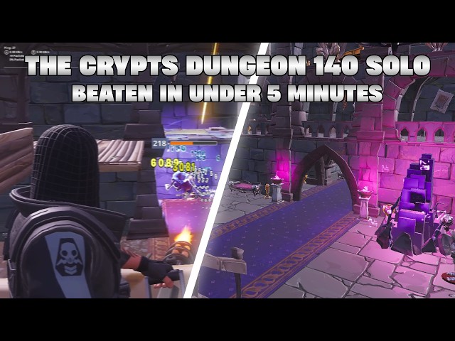 The Crypts 140 Dungeon Solo Speedrun (4:24)