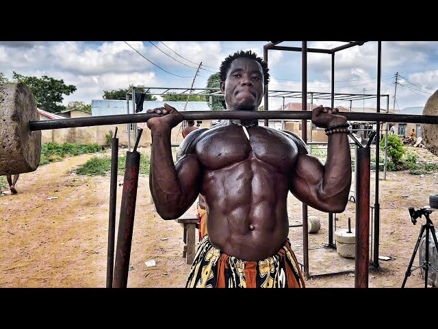 Build huge chest with simple equipment#bodybuilding#bodybuilder #gymworkout #africa#fitness #goviral