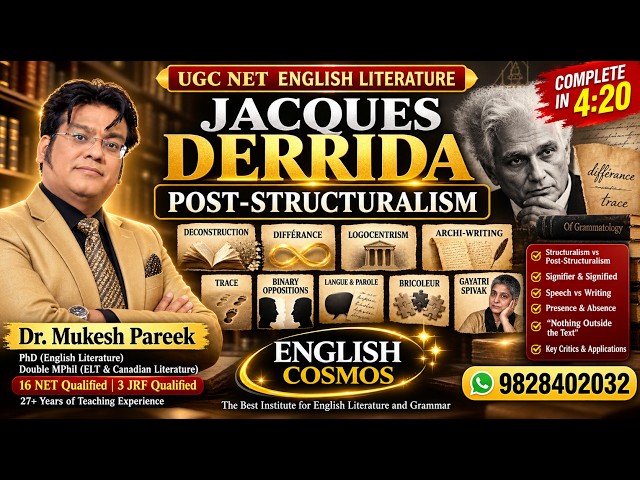 Jacques Derrida Explained in 4 mins 🔥 #UGCNET #Deconstruction #Poststructuralism