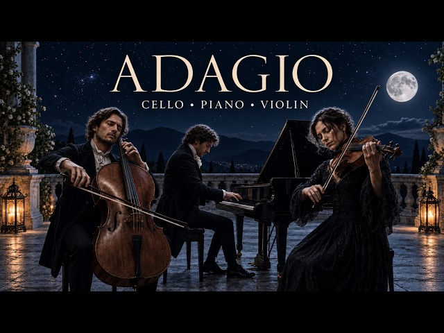 Adagio for Sleep | Live 24/7 Cello, Piano & Violin for Deep, Peaceful Rest