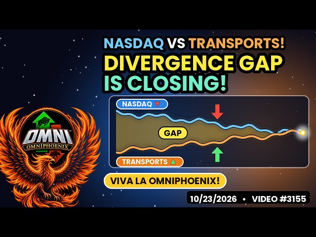 NASDAQ vs TRANSPORTS! DIVERGENCE GAP is CLOSING! 🐦‍🔥Viva La OMNIPHOENIX 10/23/26 Video #3155