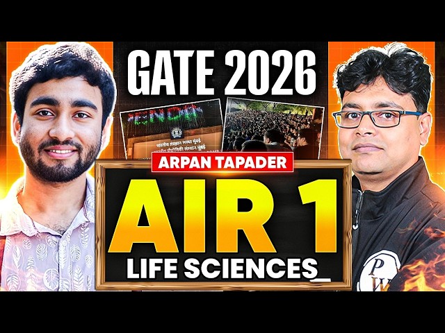 GATE 2026 AIR 1 Life Sciences Topper Interview – Arpan Strategy & Success Story 🚀 @PWCSIRNET