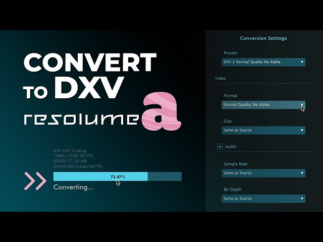 How to Convert to DXV / DXV3 Codec | Resolume Alley (Free)