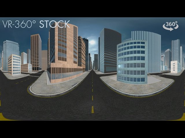 VR 360 City Walk Through V2 BlueSky