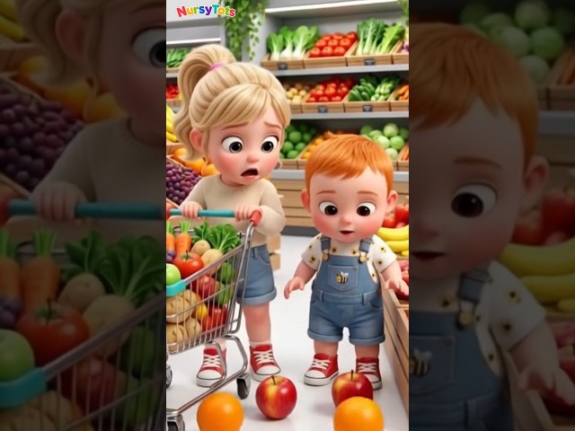 Supermarket Rules for Kids 🛒 Learn Good Habits & Manners #shorts  #toddlerlearning #goodhabits