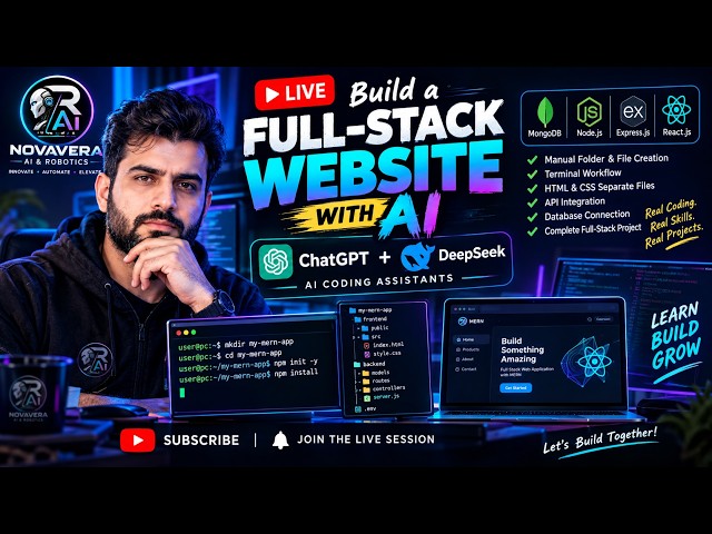 🚀Build a Full-Stack MERN Website with ChatGPT & DeepSeek | AI-Assisted Coding from Terminal | Part 1