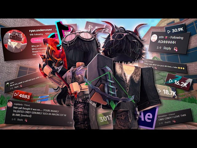 GOING UNDERCOVER as a ROBLOX MM2 EDITOR on TIKTOK.. I went VIRAL?