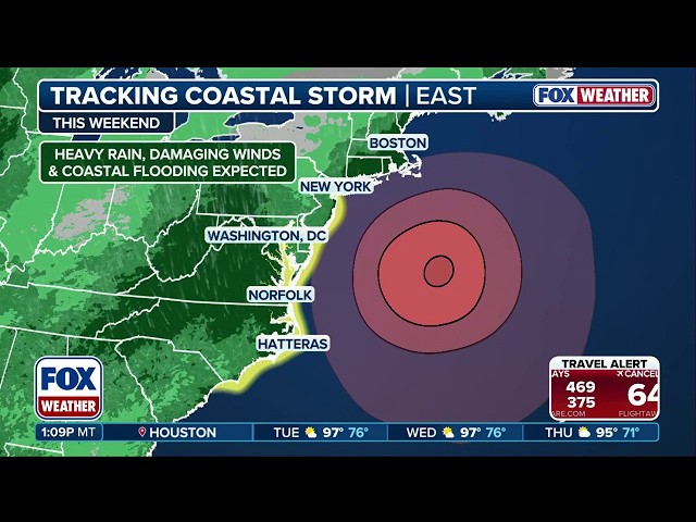 Powerful Nor’easter Set To Cause Heavy Rainfall, Flooding And Beach Erosion Along The East Coast