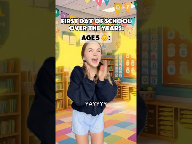 First day of school over the years #comedy #skit #relatable #funnyvideo