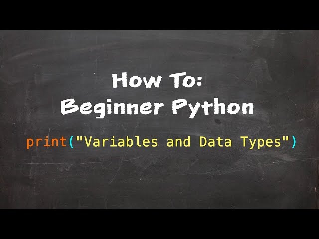 How To: Beginner Python - Part 2 - Types and Operators